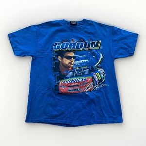 Vintage NASCAR Shirt Mens L Jeff Gordon Chase Authentics Y2K Blue